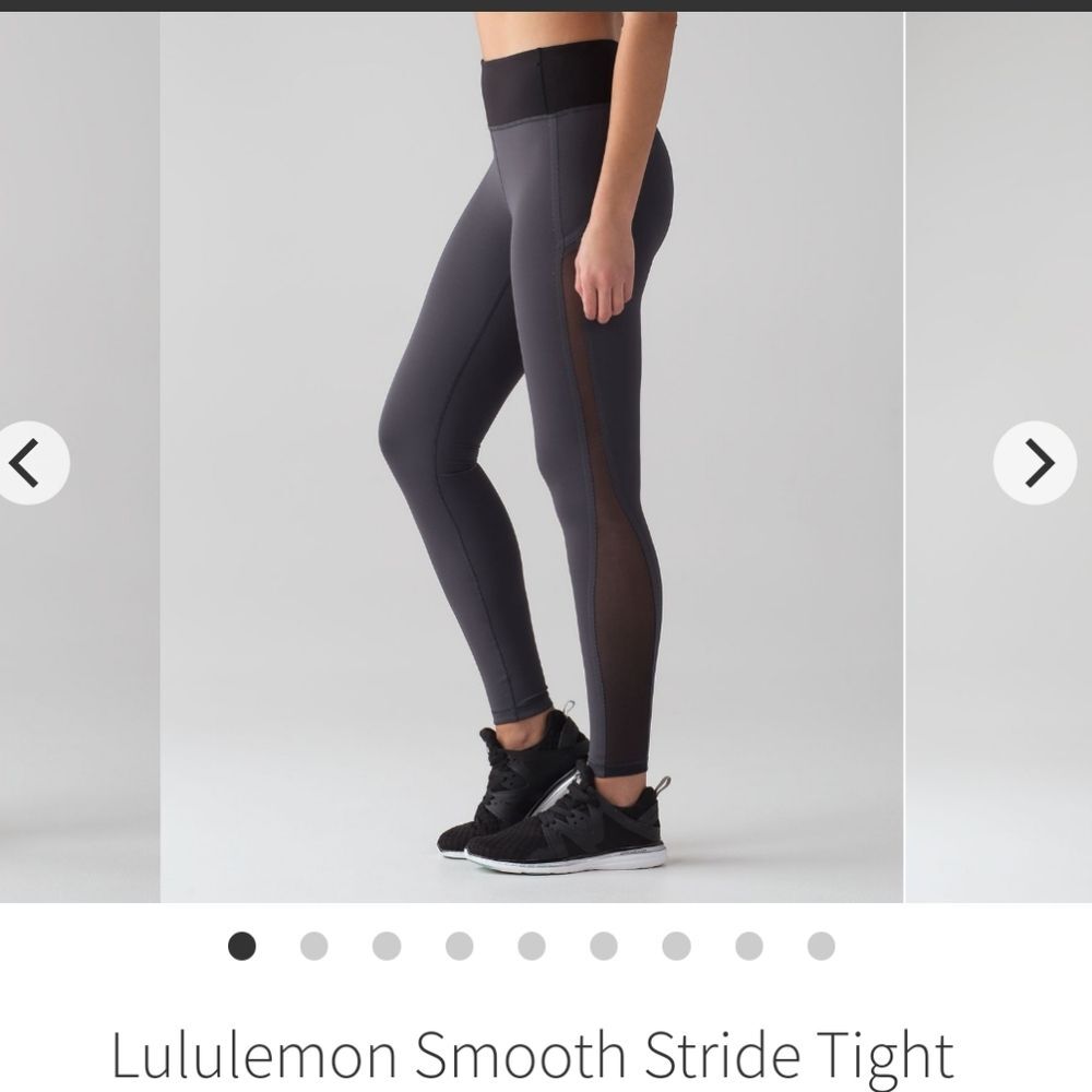 Lululemon Smooth Stride Tight with Scalloped and Mesh Side Detail